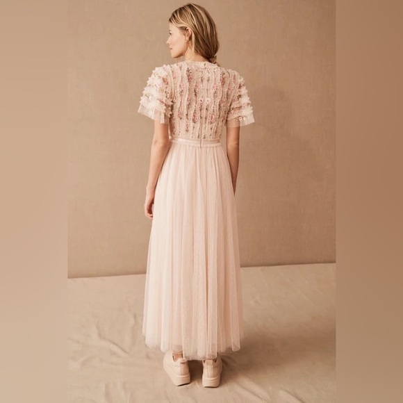 (NWT) NEEDLE & THREAD - BHLDN Florentina Ruffle Ankle Dress - Picture 6 of 8
